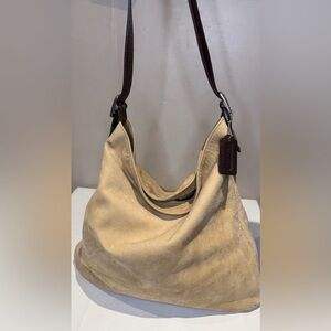 Coach Legacy Slim Hippie Bag Shoulder Bag Suede Camel Color 2000 9409